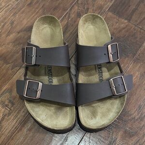 Birkenstock Dark Brown Double Strap Sandals